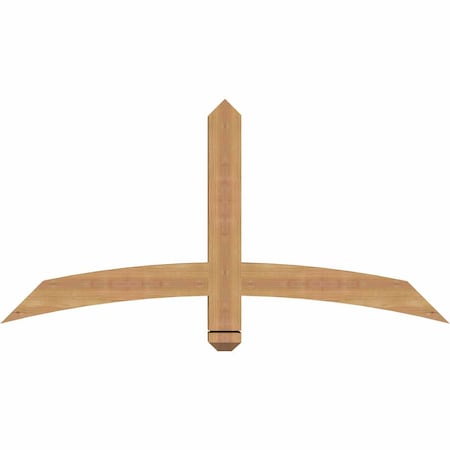Ekena Millwork Bellingham Timber Gable Bracket, Western Red Cedar, 48"W x 24"H x 3 1/2"D x 3 1/2"F, 12/12 Pitch GBW048X24X0404BEL00SWR